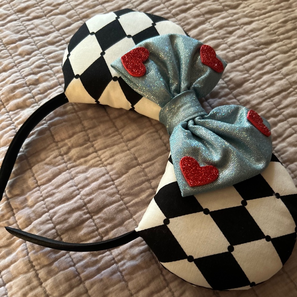 Handmade Mickey ears Alice in Wonderland theme Disney